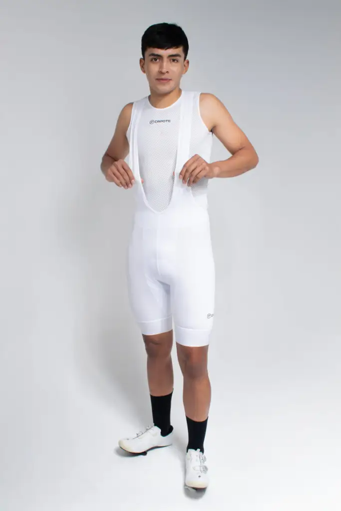 1 – LICRA DE CICLISMO PLUS CORTA BLANCA – HOMBRE