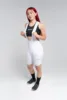 1 – LICRA DE CICLISMO PLUS CORTA BLANCA – MUJER