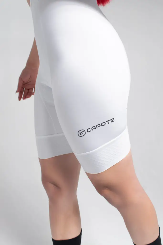 2 – LICRA DE CICLISMO PLUS CORTA BLANCA – MUJER