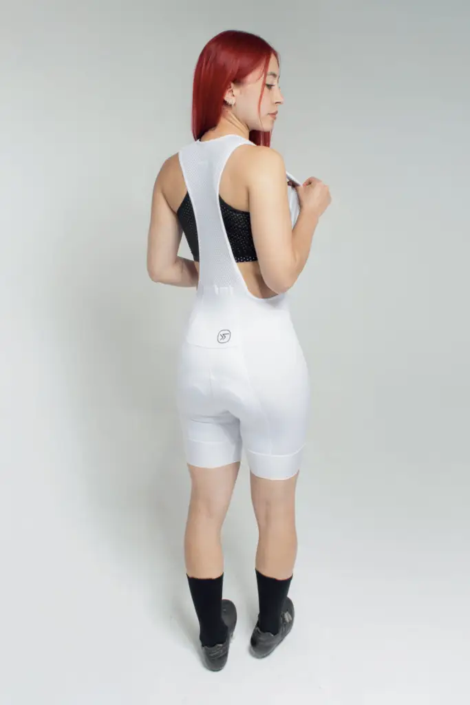 4 – LICRA DE CICLISMO PLUS CORTA BLANCA – MUJER