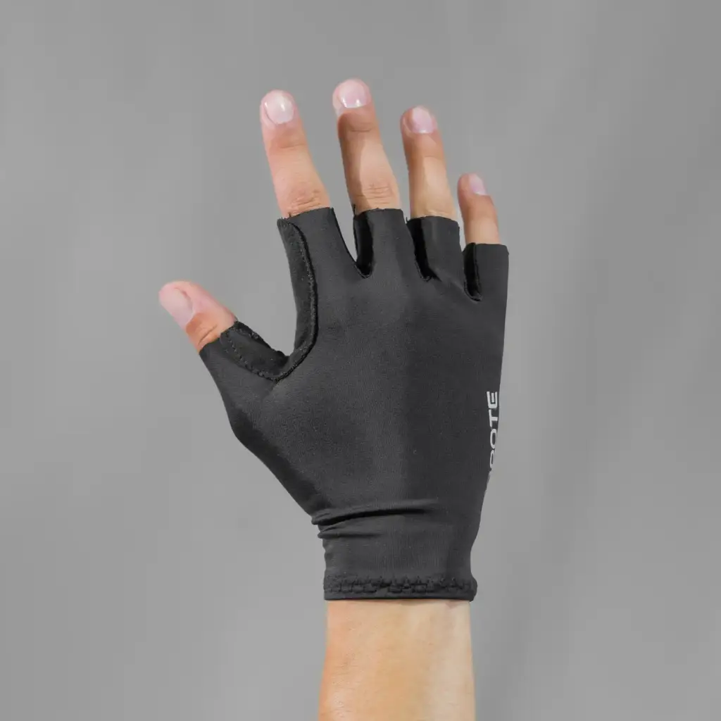 GUANTES DE CICLISMO CAPOTE NEGRO – FRENTE