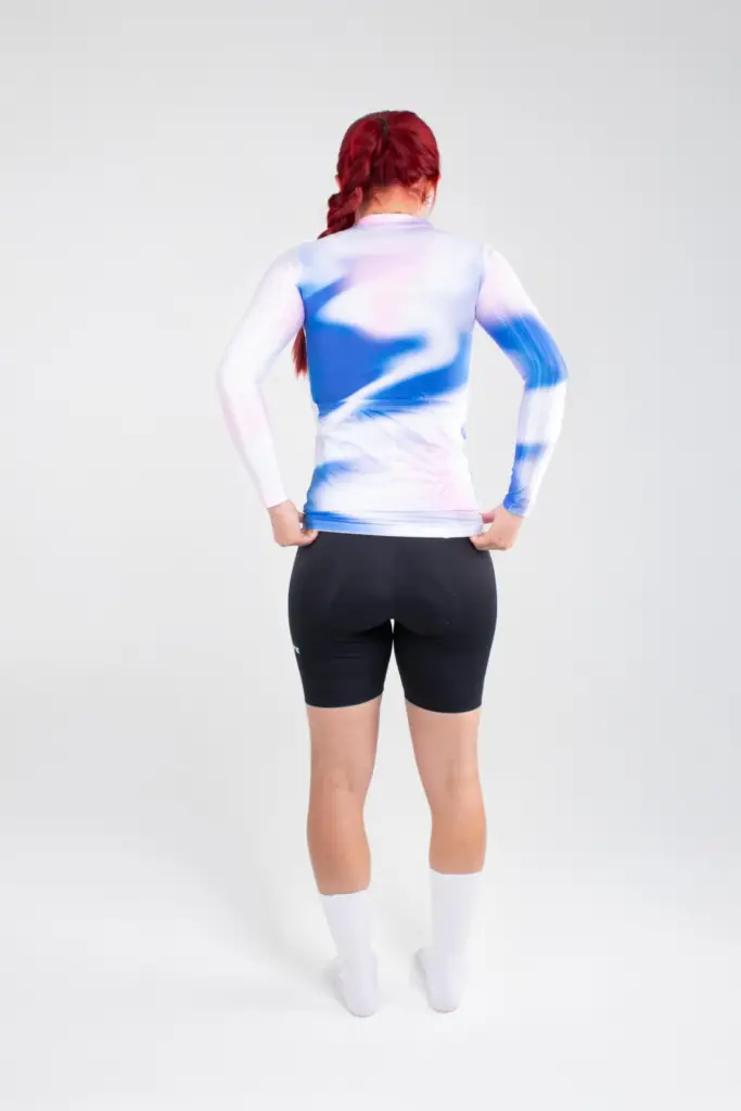 7. JERSEY DE CICLISMO NEBULA AURORA – CAPOTE – MANGA LARGA – MUJER – ESPALDA