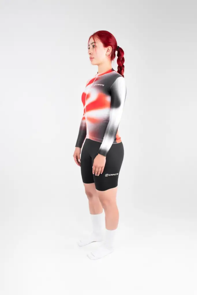 Copia de 1. JERSEY DE CICLISMO NEBULA INFERNO – CAPOTE – MANGA LARGA – MUJER – LATERAL