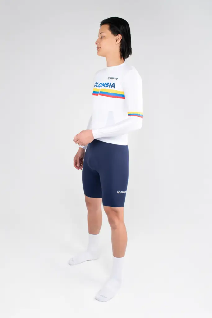 1. JERSEY DE CICLISMO COLOMBIA – CAPOTE – MANGA LARGA – HOMBRE – LATERAL