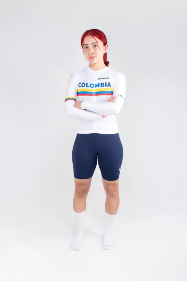 Jersey de Ciclismo Colombia Manga Larga Mujer
