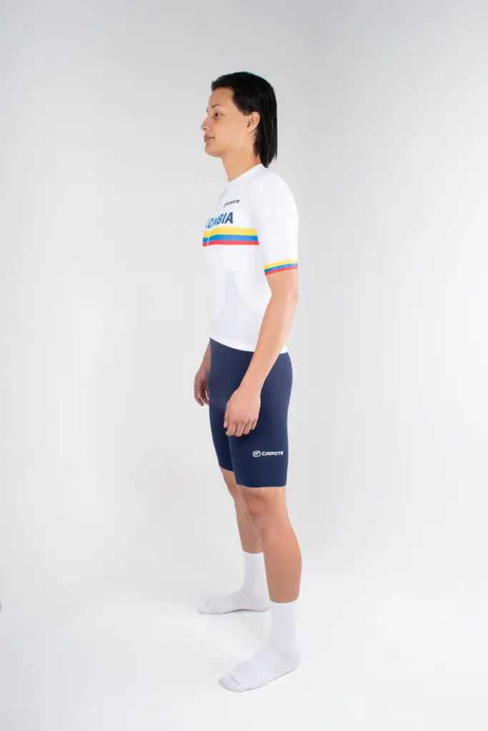 2. JERSEY DE CICLISMO COLOMBIA – CAPOTE – MANGA CORTA – HOMBRE – LATERAL