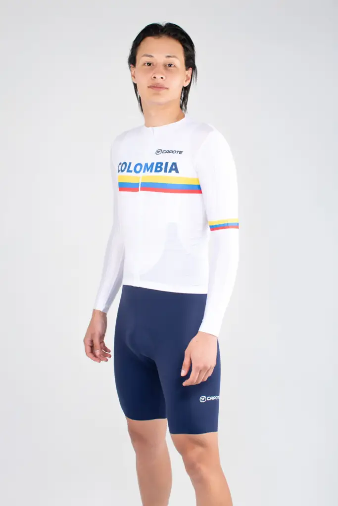 6. JERSEY DE CICLISMO COLOMBIA – CAPOTE – MANGA LARGA – HOMBRE – FRENTE