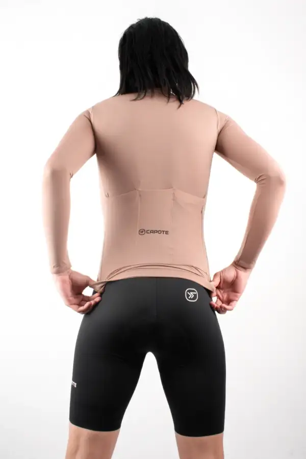 Jersey de Ciclismo Brown Manga Larga Hombre