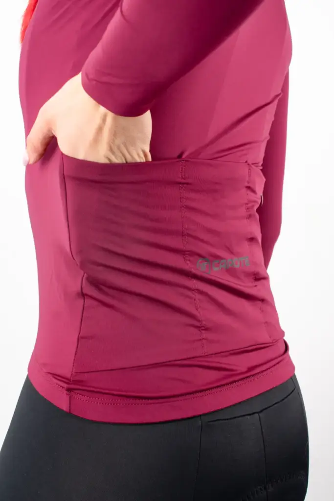 6 – JERSEY DE CICLISMO PURPLE CAPOTE -LARGO – MUJER