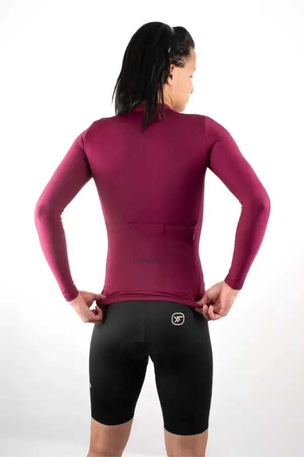 Jersey de Ciclismo Purple Manga Larga Hombre