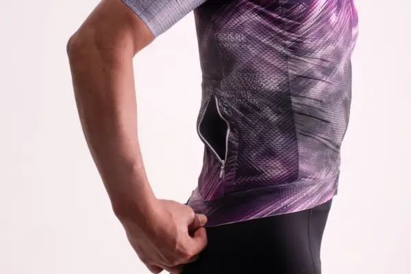 Jersey de Ciclismo Flux Violet Manga Corta Hombre