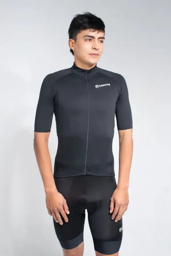 Jersey Premium Negro Corto Hombre