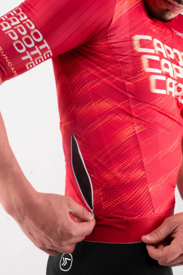 Jersey de Ciclismo Flux Red Manga Corta Hombre