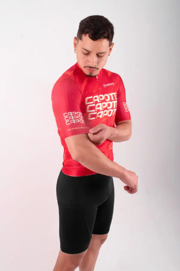 Jersey de Ciclismo Flux Red Manga Corta Hombre